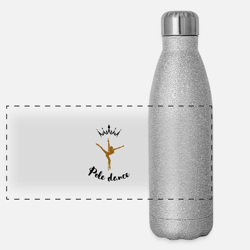 Silhouette de Pole Dance Panoramic Glitter Thermal Bottle 500 ml