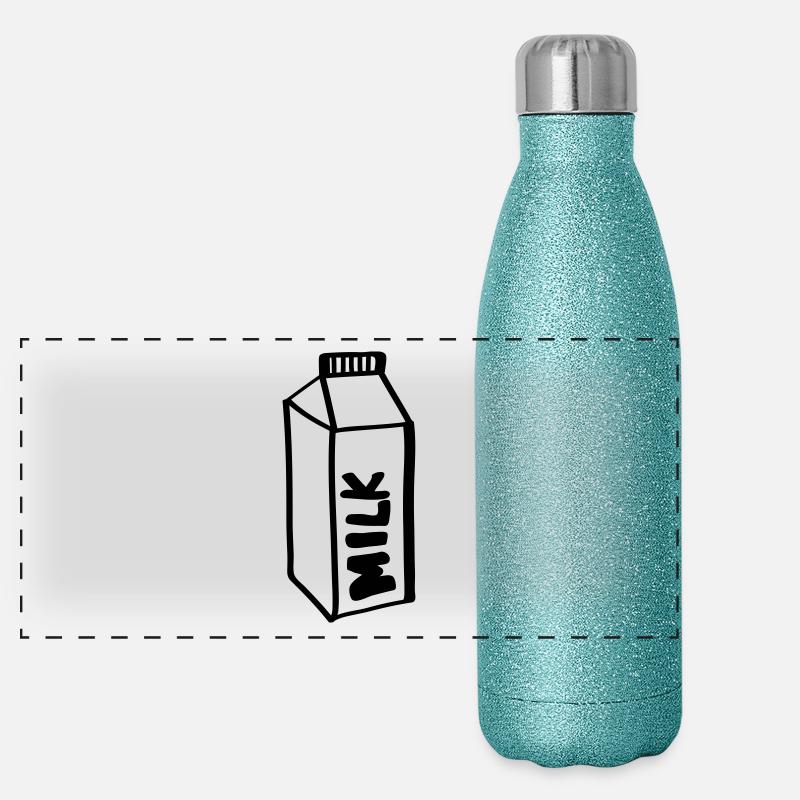 Milk Milch Panorama Glitzer Isolierflasche 500 ml