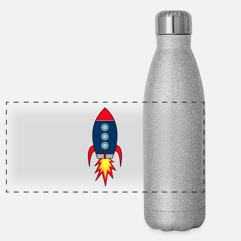 Lancement de fusée Rocketman * Gourde isotherme panoramique pailletée 500 ml