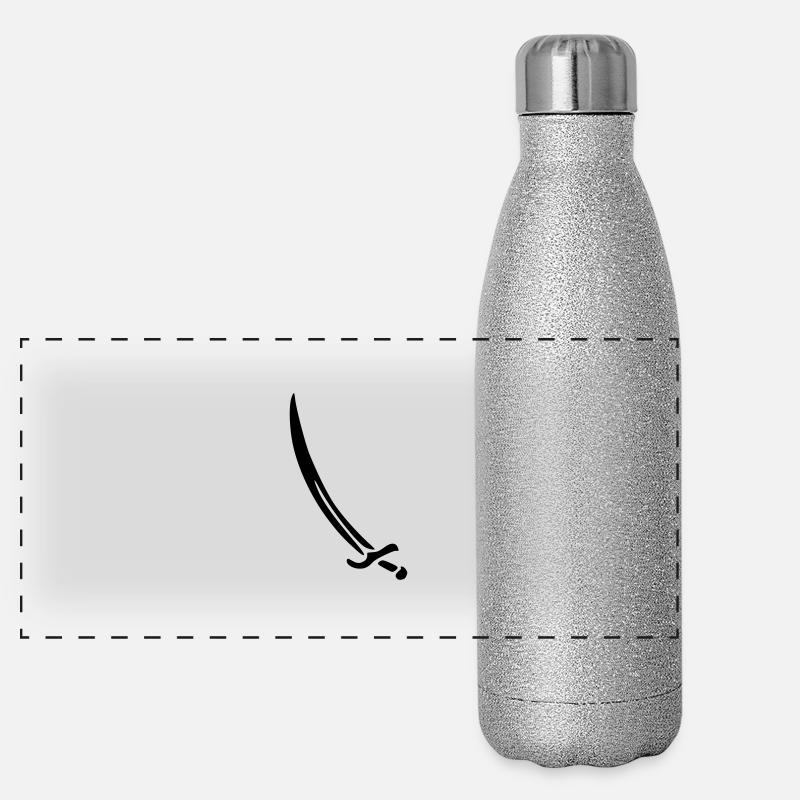 schwert Panorama Glitzer Isolierflasche 500 ml
