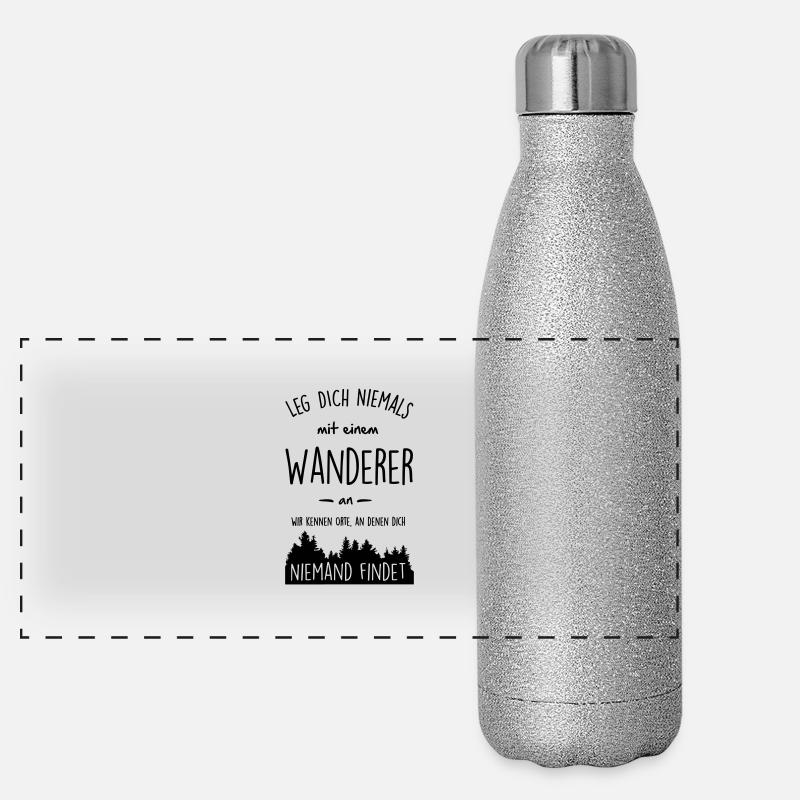 Wandern - Wanderer Panorama Glitzer Isolierflasche 500 ml