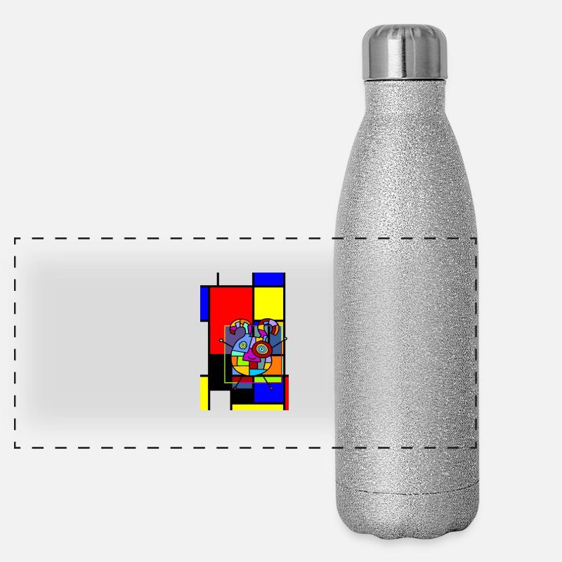 GÉOMÉTRIQUES AMOUR Gourde isotherme panoramique pailletée 500 ml