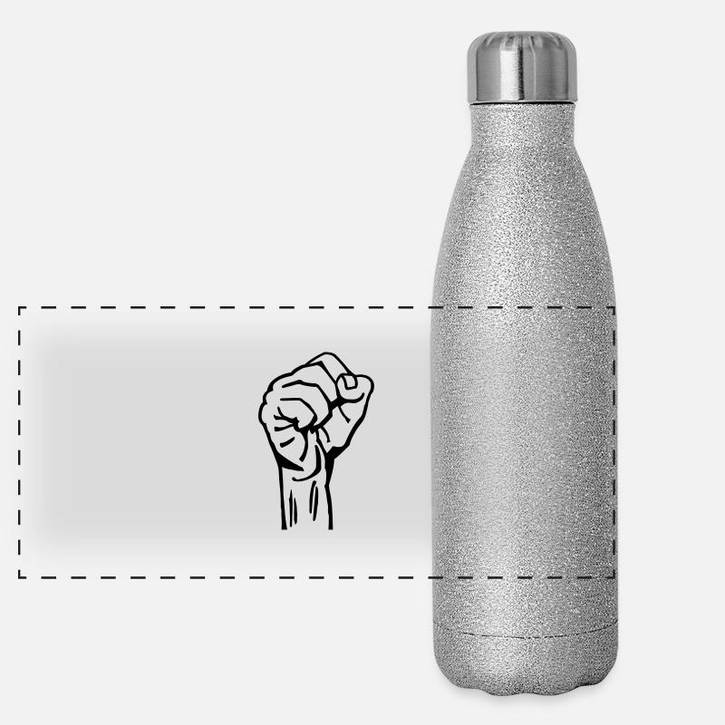 fist / fight / martian arts / boxing 1c Panorama Glitzer Isolierflasche 500 ml