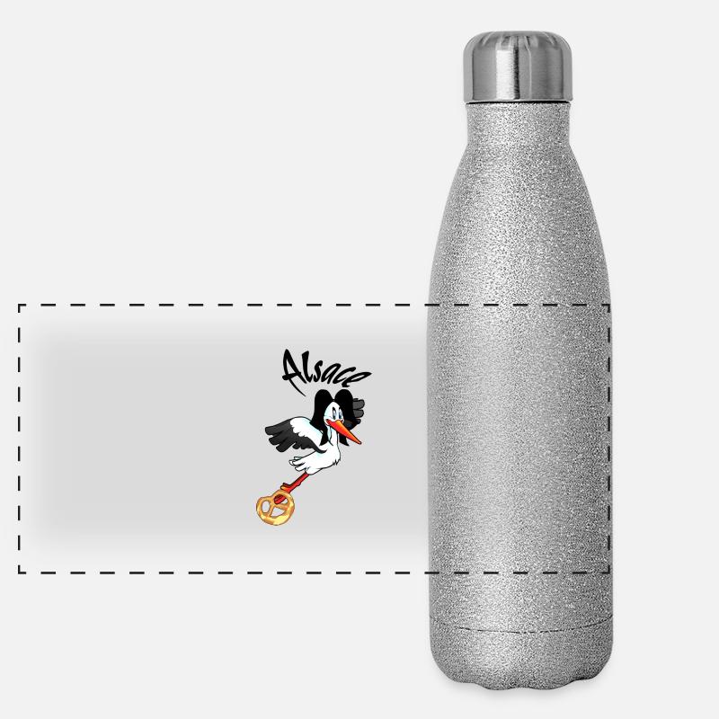 Cigogne Alsace Gourde isotherme panoramique pailletée 500 ml