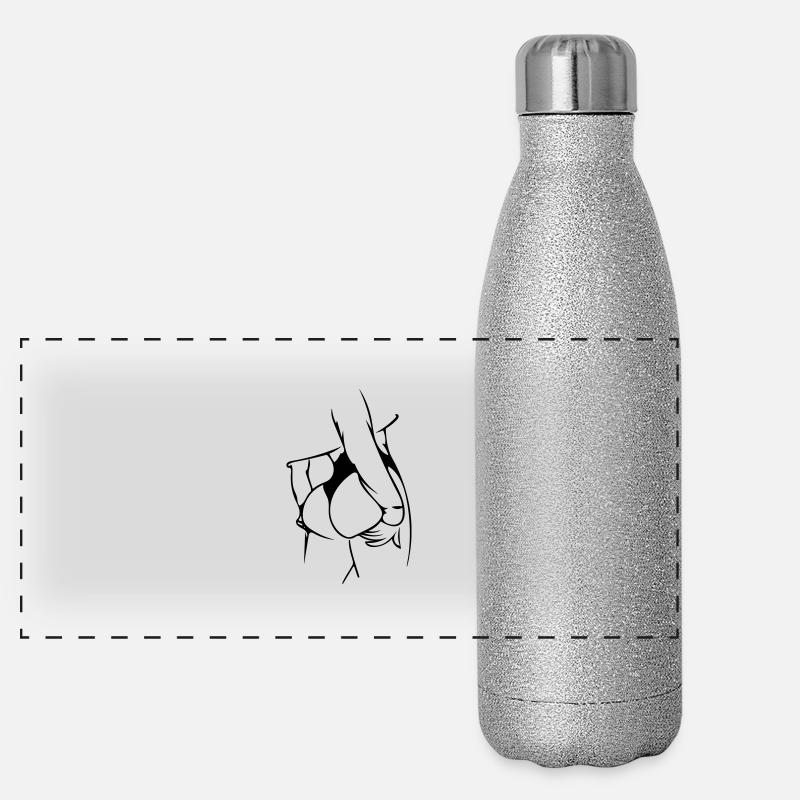 Arsch Panorama Glitzer Isolierflasche 500 ml