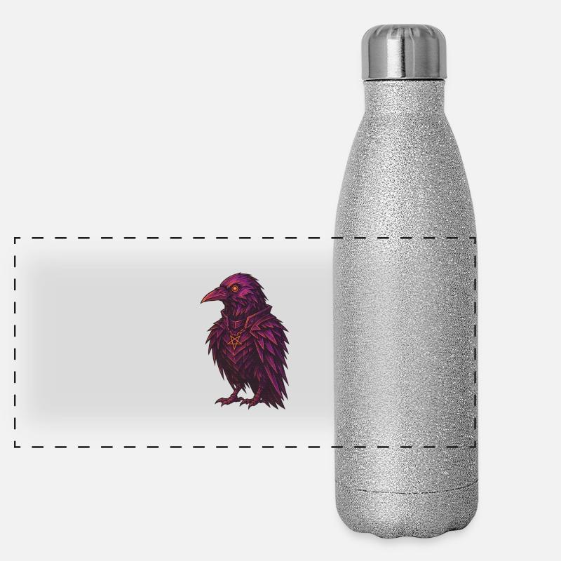 corbeau gothique/corbeau Gourde isotherme panoramique pailletée 500 ml