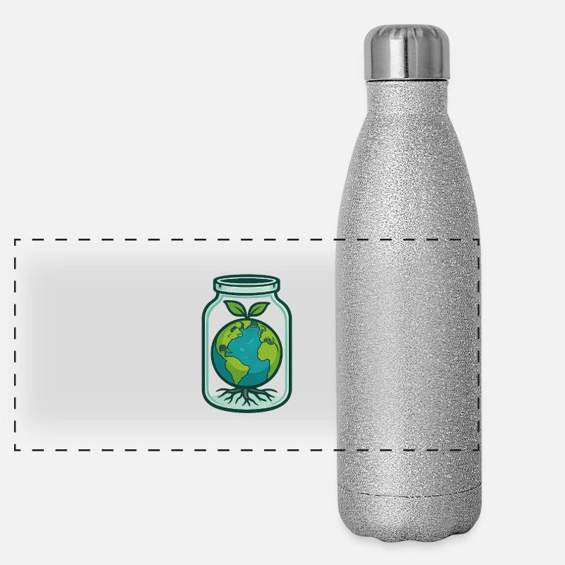 There is no Planet B Panorama Glitzer Isolierflasche 500 ml