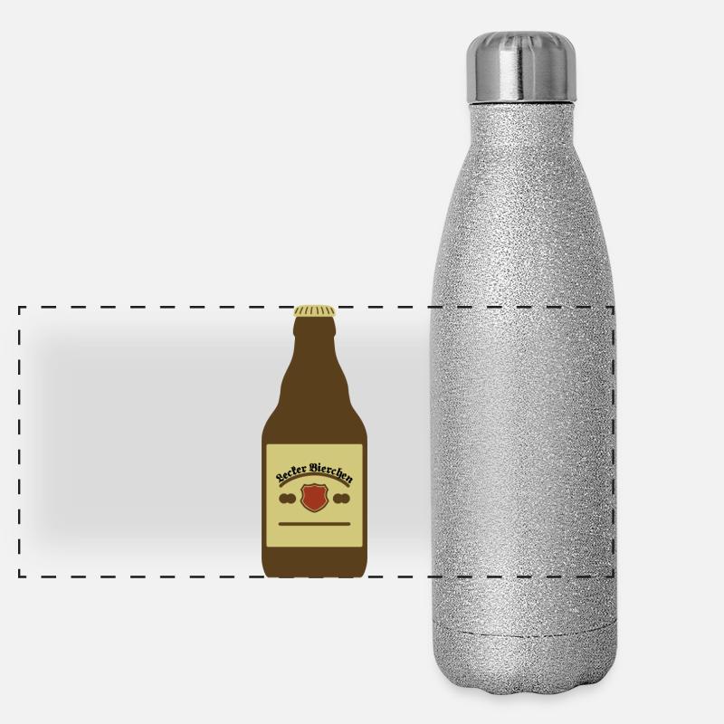 Lecker Bierchen Panorama Glitzer Isolierflasche 500 ml