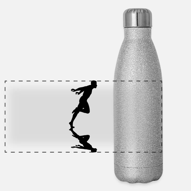 Läufer Panorama Glitzer Isolierflasche 500 ml