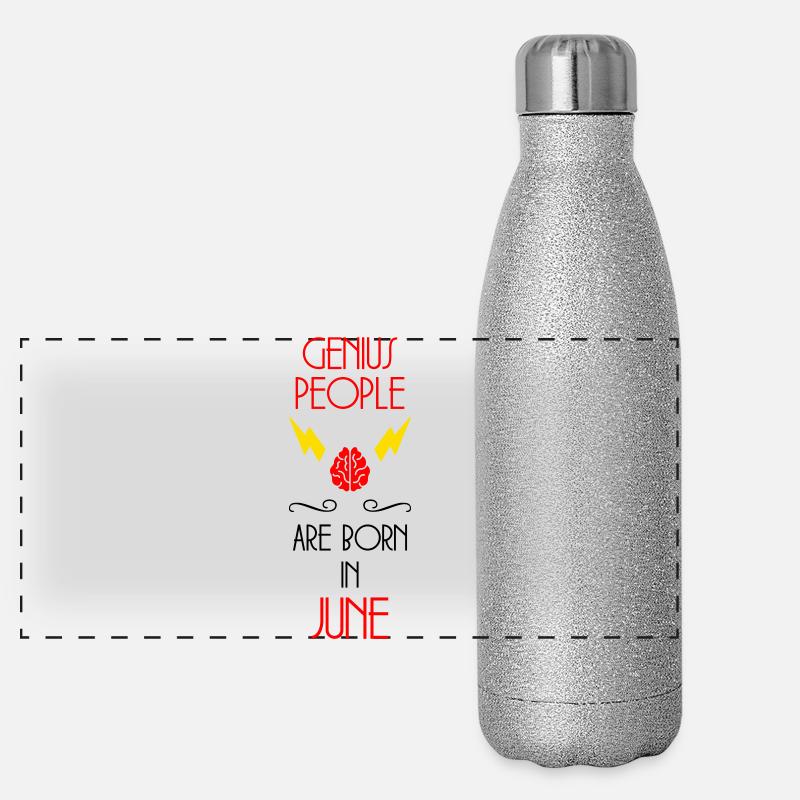 Dschinn, geboren im Juni – Geburtsgeschenk Panorama Glitzer Isolierflasche 500 ml