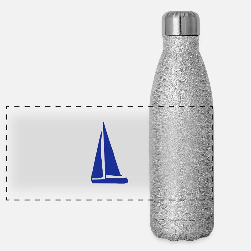 bateau à voiles Gourde isotherme panoramique pailletée 500 ml