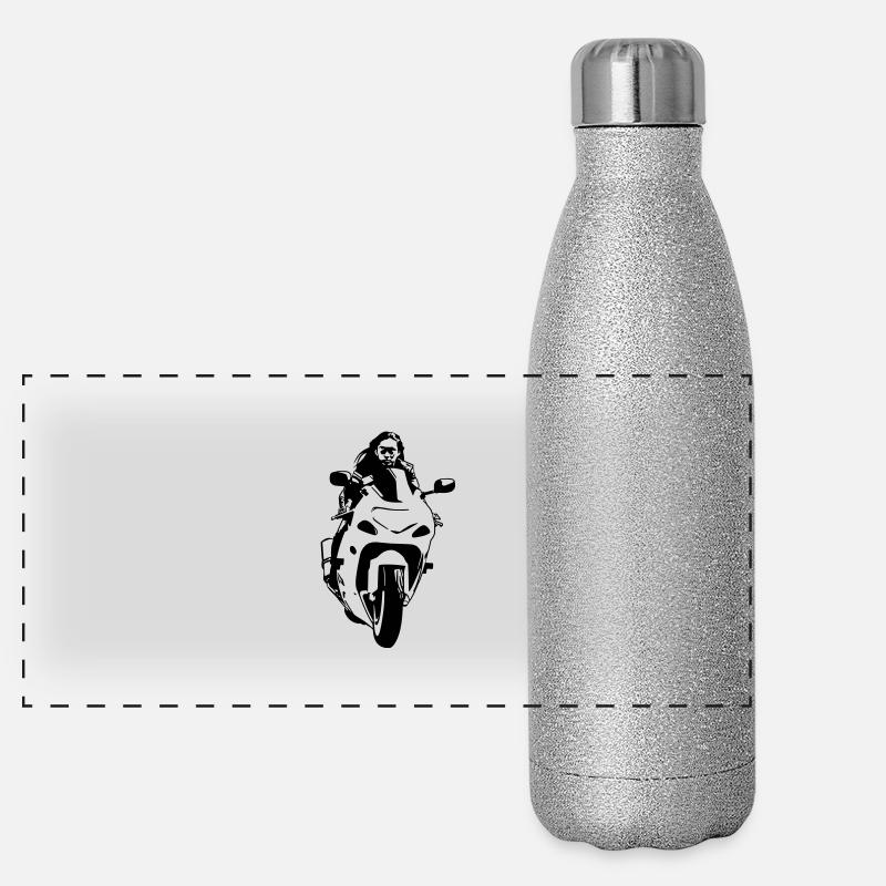 Motorrad vect von Custom Panorama Glitzer Isolierflasche 500 ml