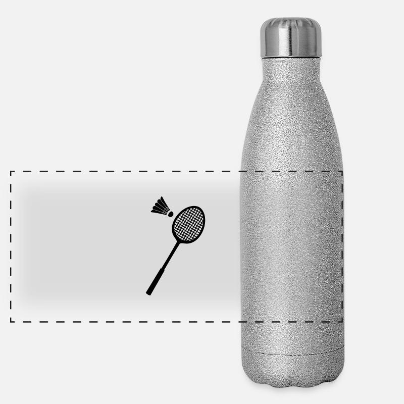Badminton-Sport-Icon Panoramic Glitter Thermal Bottle 500 ml