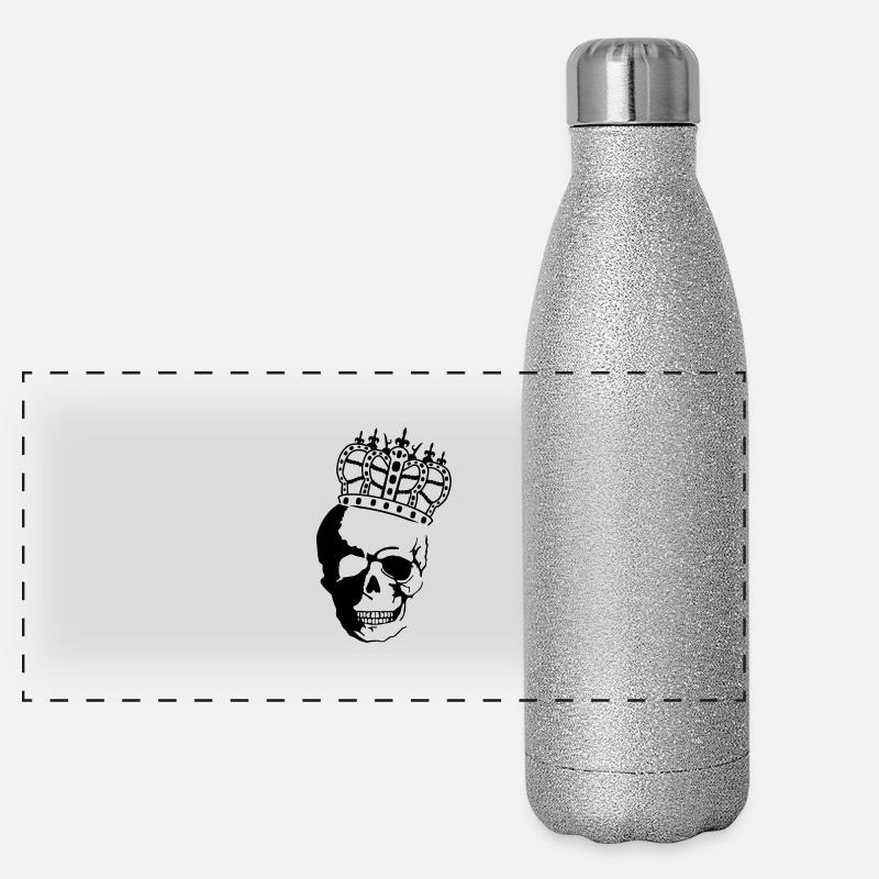 skull_king_01 Panorama Glitzer Isolierflasche 500 ml