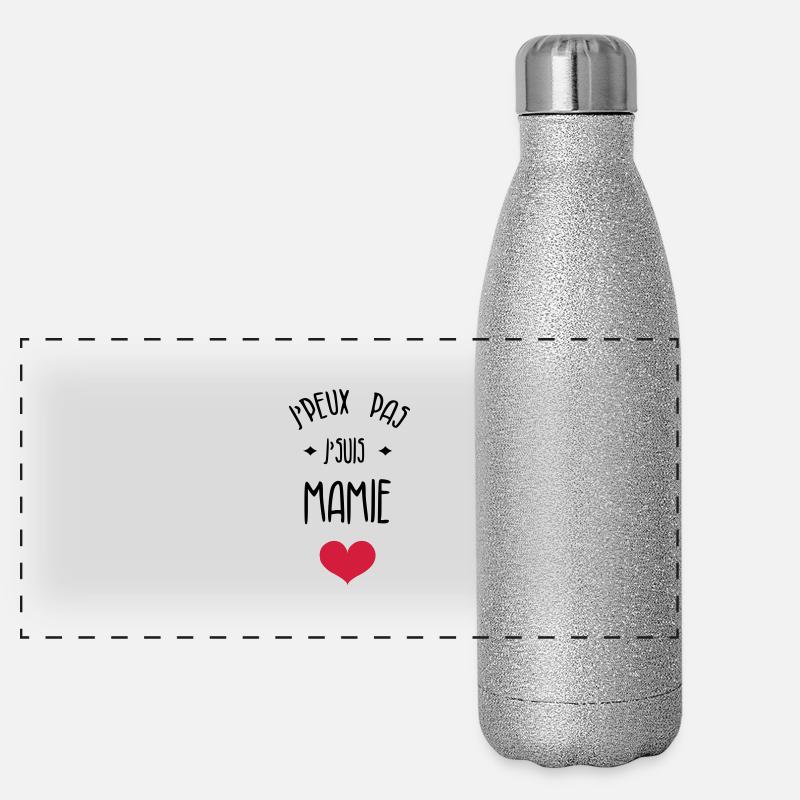 Großmütter / Oma / Mami / Großmutter / Mamy Panorama Glitzer Isolierflasche 500 ml