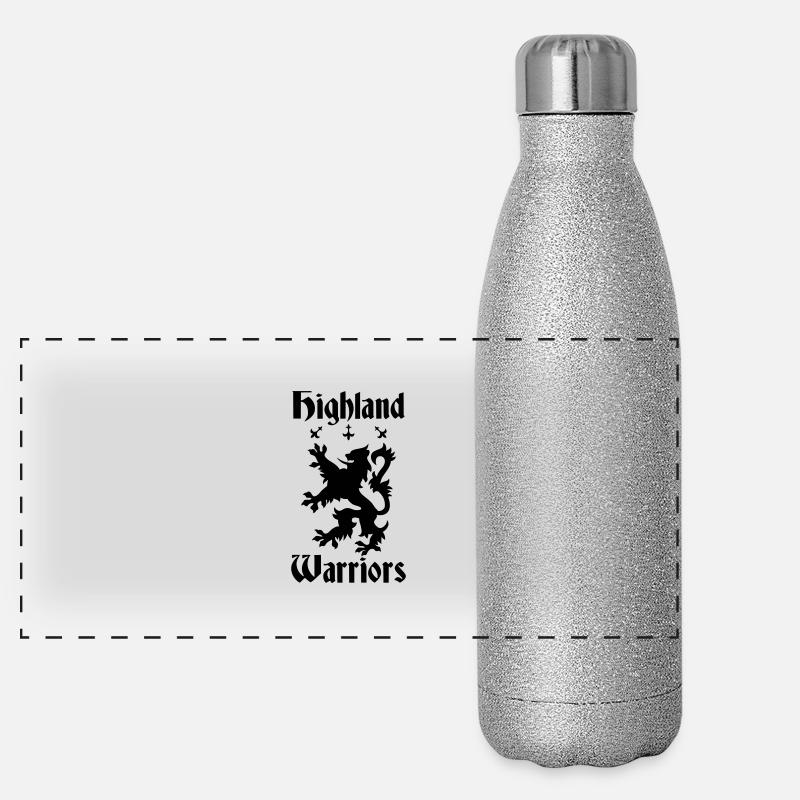 Highland Warriors - Panoramic Glitter Thermal Bottle 500 ml - silver glitter
