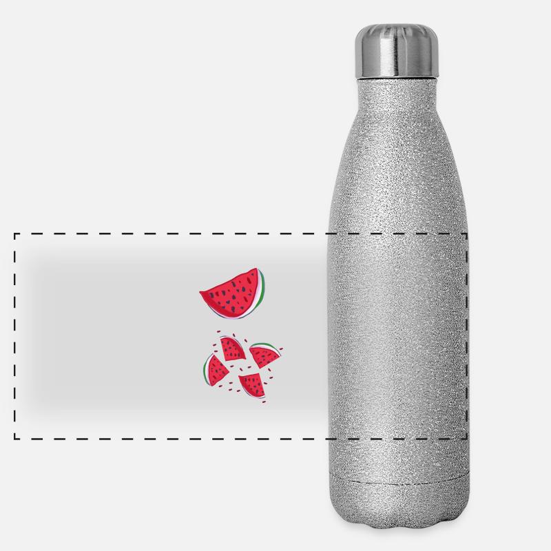 Wassermelone Panorama Glitzer Isolierflasche 500 ml