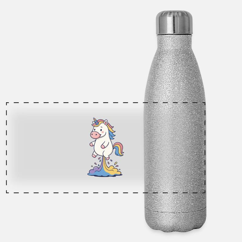 Einhorn Panorama Glitzer Isolierflasche 500 ml