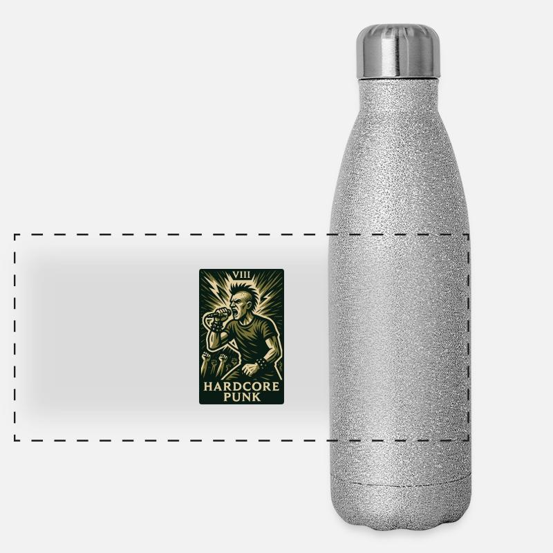 Punk hardcore (Carte VIII) Gourde isotherme panoramique pailletée 500 ml