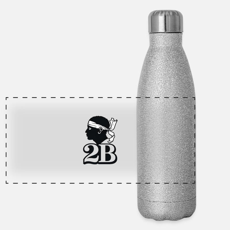Korsika Panorama Glitzer Isolierflasche 500 ml
