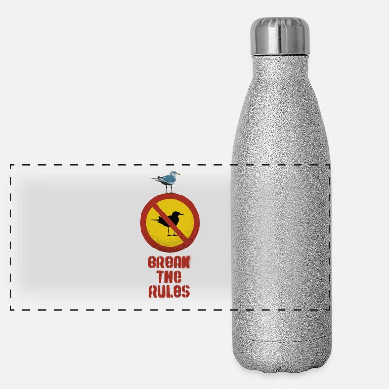 Die Regeln brechen Panorama Glitzer Isolierflasche 500 ml