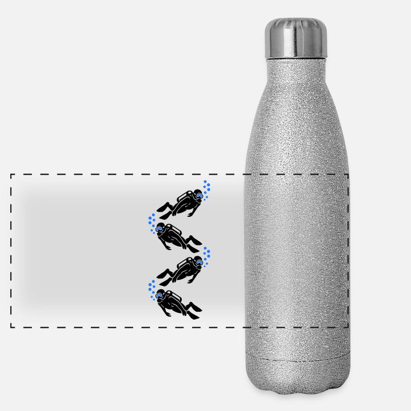 Diving Divers Panoramic Glitter Thermal Bottle 500 ml