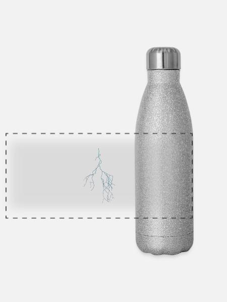 Flash PNG - Panoramic Glitter Thermal Bottle 500 ml - silver glitter - Front