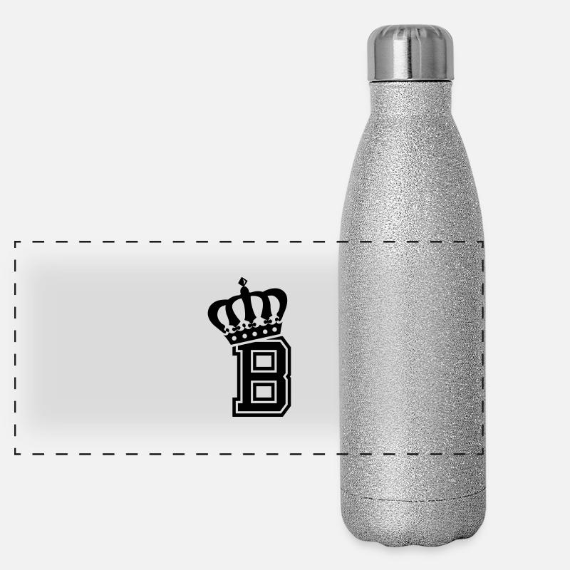 Lettre B Gourde isotherme panoramique pailletée 500 ml