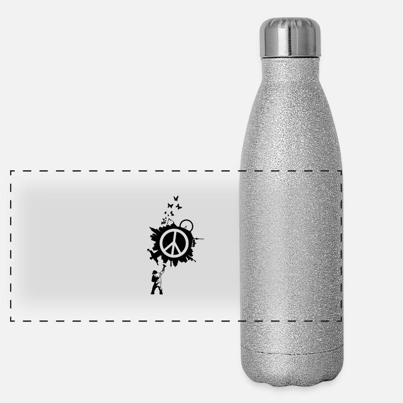 World peace Panoramic Glitter Thermal Bottle 500 ml