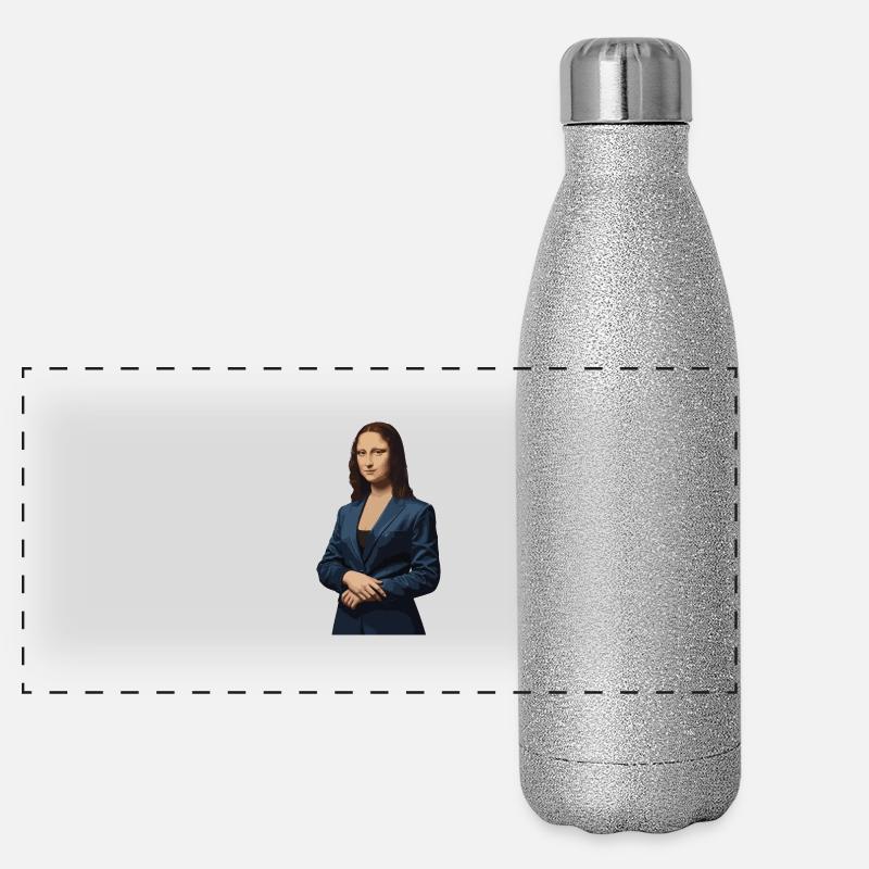 Mona Lisa, femme d’affaires Gourde isotherme panoramique pailletée 500 ml