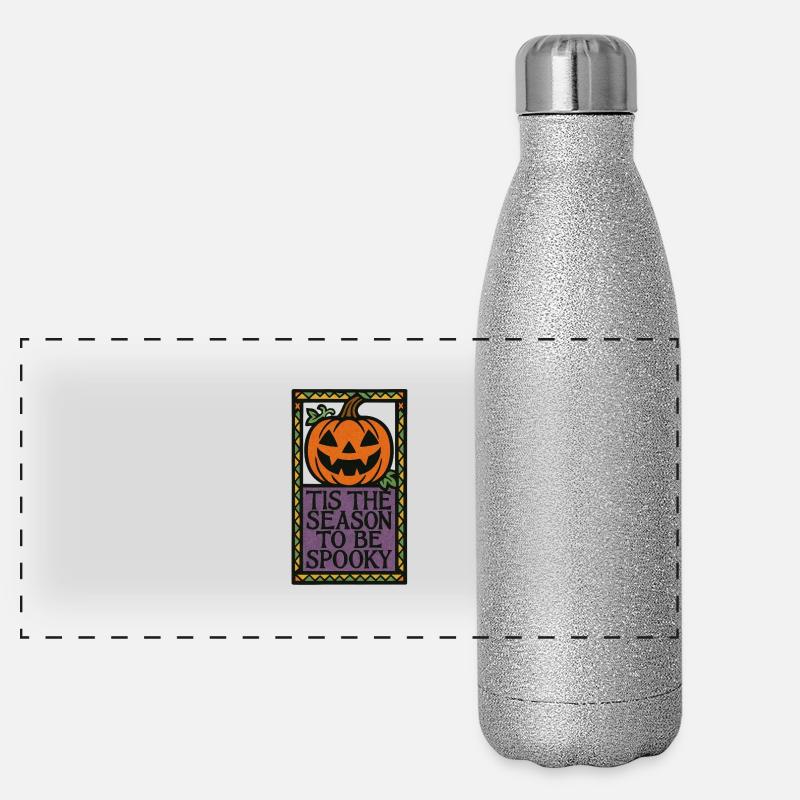 Folk Spooky Citrouille Signe Gourde isotherme panoramique pailletée 500 ml