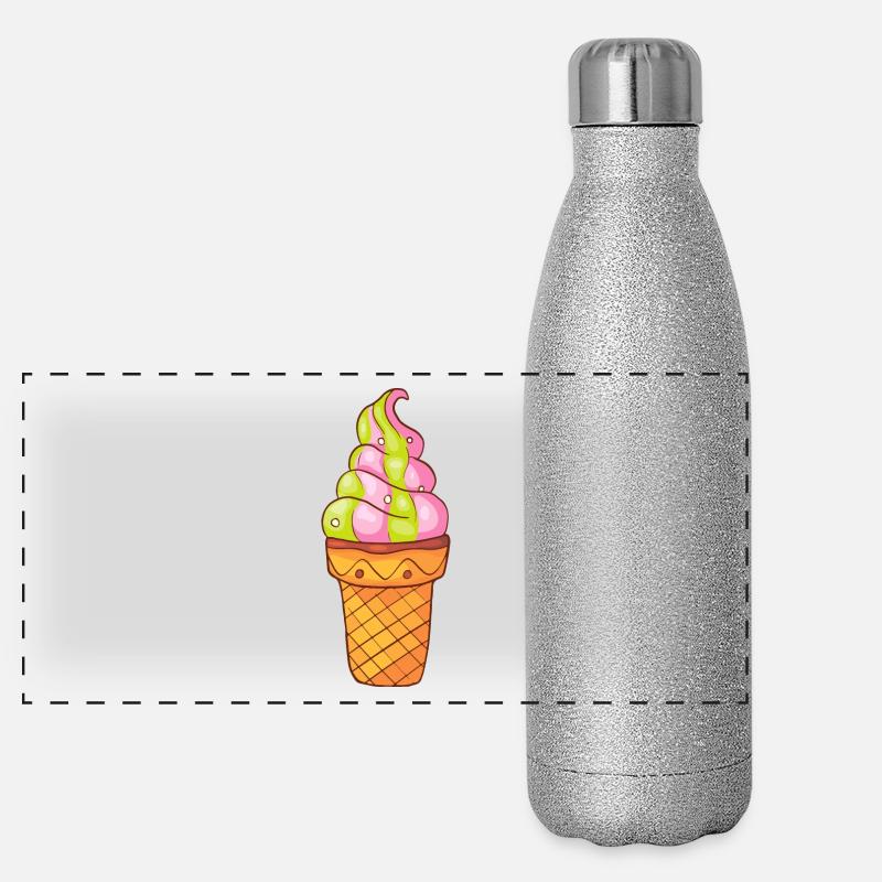 Glace molle Glace Glace Glace Glace de glace Gourde isotherme panoramique pailletée 500 ml