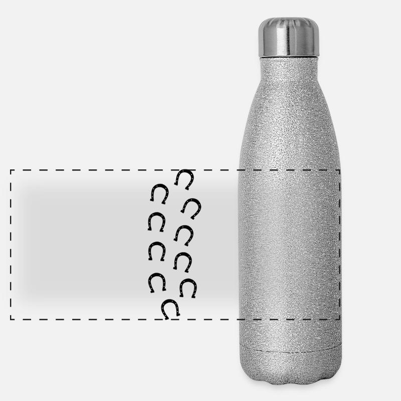Horseshoe prints Panoramic Glitter Thermal Bottle 500 ml