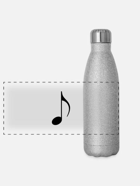 note - Panoramic Glitter Thermal Bottle 500 ml - silver glitter - Front