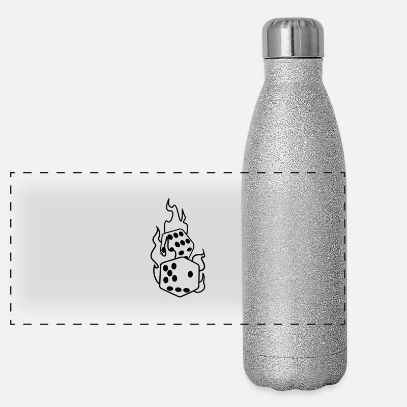 würfel Panorama Glitzer Isolierflasche 500 ml