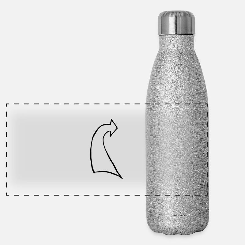 pfeile8, Feil, dick, gerundet Panorama Glitzer Isolierflasche 500 ml