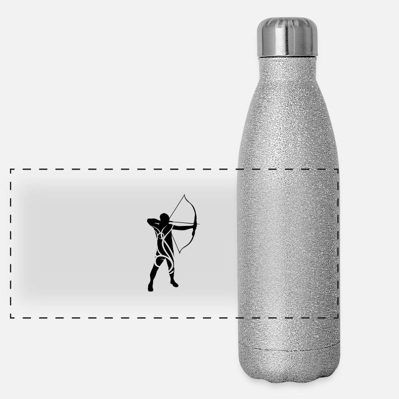 Archery male tribal eu Panoramic Glitter Thermal Bottle 500 ml