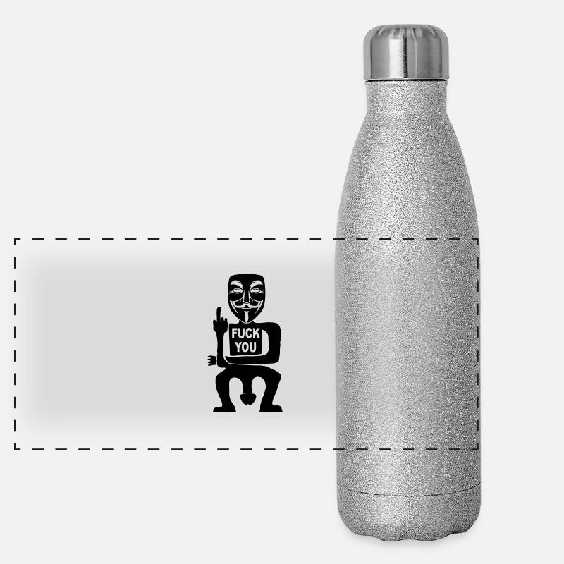fuck you Gourde isotherme panoramique pailletée 500 ml
