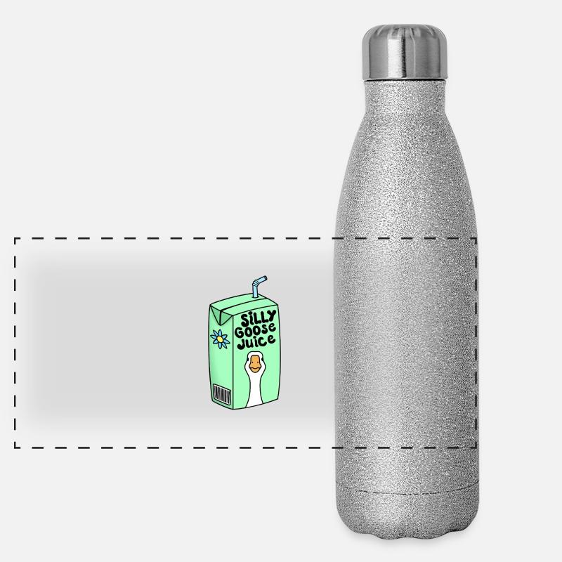 alberner Gänsesaft lustiger Gänsevogel Panorama Glitzer Isolierflasche 500 ml