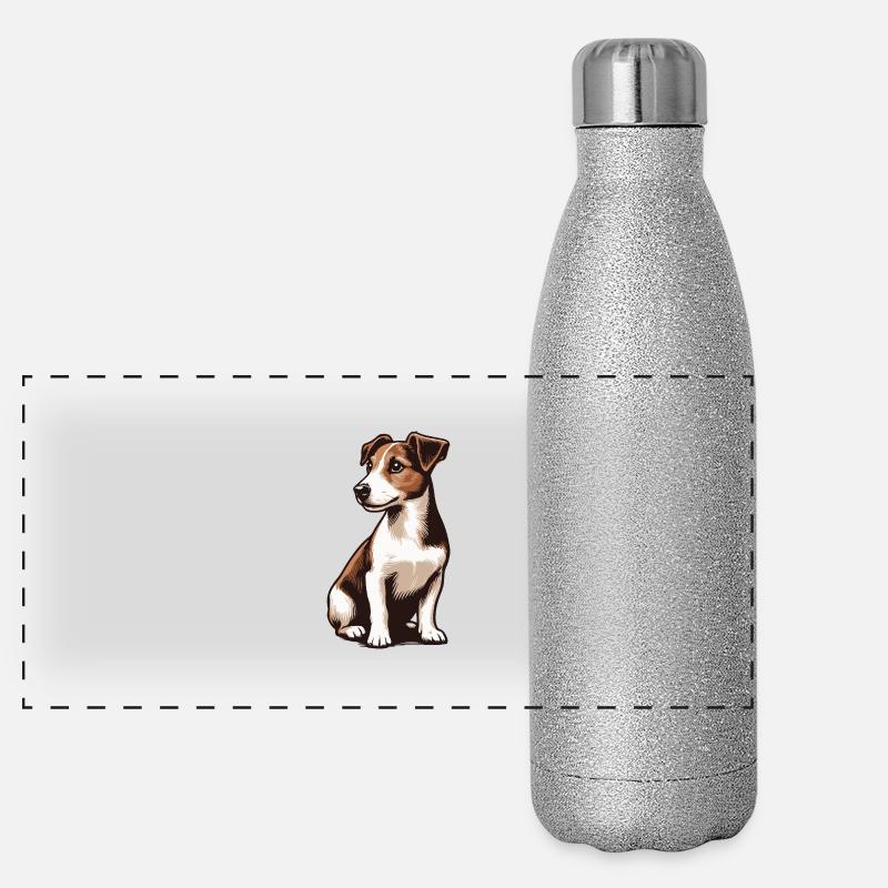 Jack Russell Terrier Panoramic Glitter Thermal Bottle 500 ml