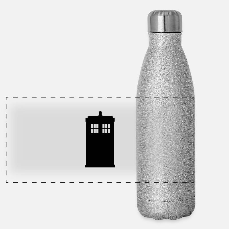 Police box Panorama Glitzer Isolierflasche 500 ml