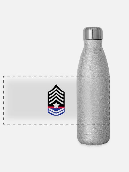 abzeichen2 - Panorama Glitzer Isolierflasche 500 ml - Silber Glitzer - Vorne