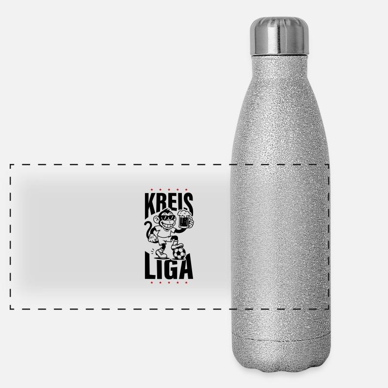 Bier Affe Kreisliga Panorama Glitzer Isolierflasche 500 ml