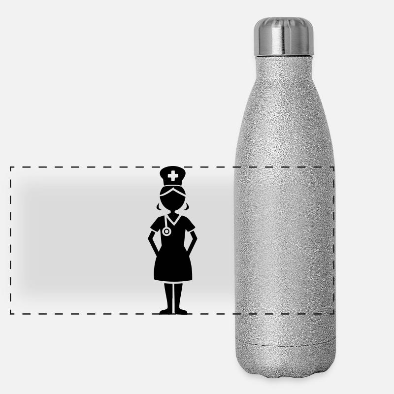 Infirmière aidante Gourde isotherme panoramique pailletée 500 ml