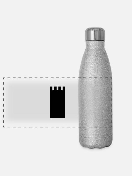 tower - Panoramic Glitter Thermal Bottle 500 ml - silver glitter - Front