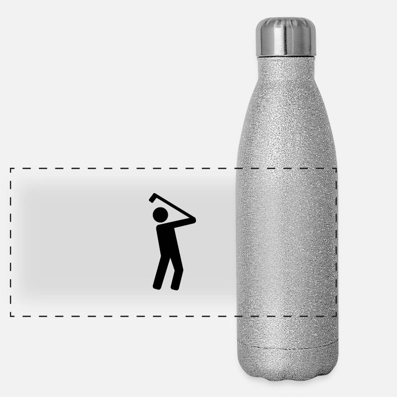 Golf Joueur Gourde isotherme panoramique pailletée 500 ml