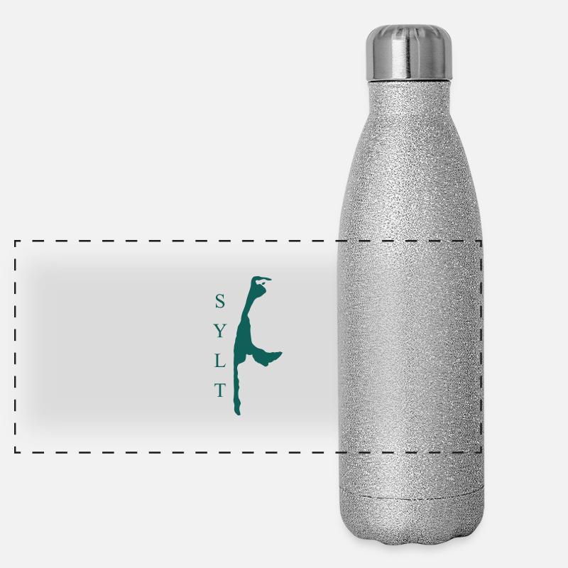 Sylt Panorama Glitzer Isolierflasche 500 ml