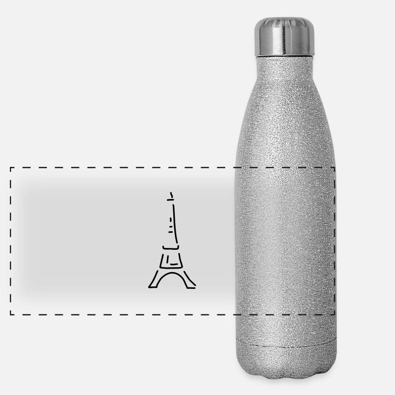 eiffelturm paris Panorama Glitzer Isolierflasche 500 ml
