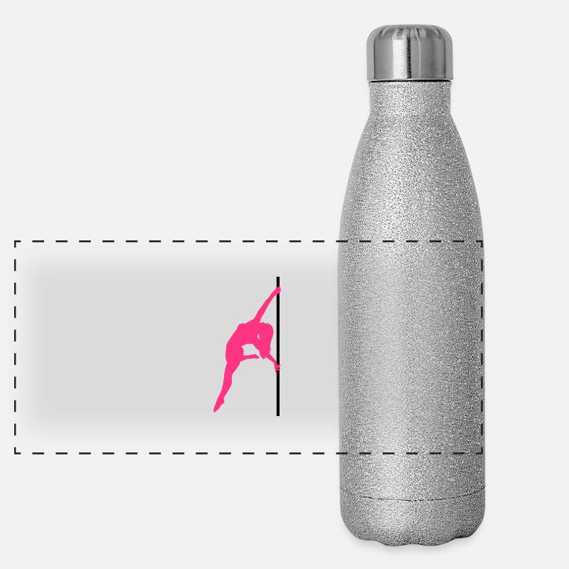 Pole Dance Panorama Glitzer Isolierflasche 500 ml