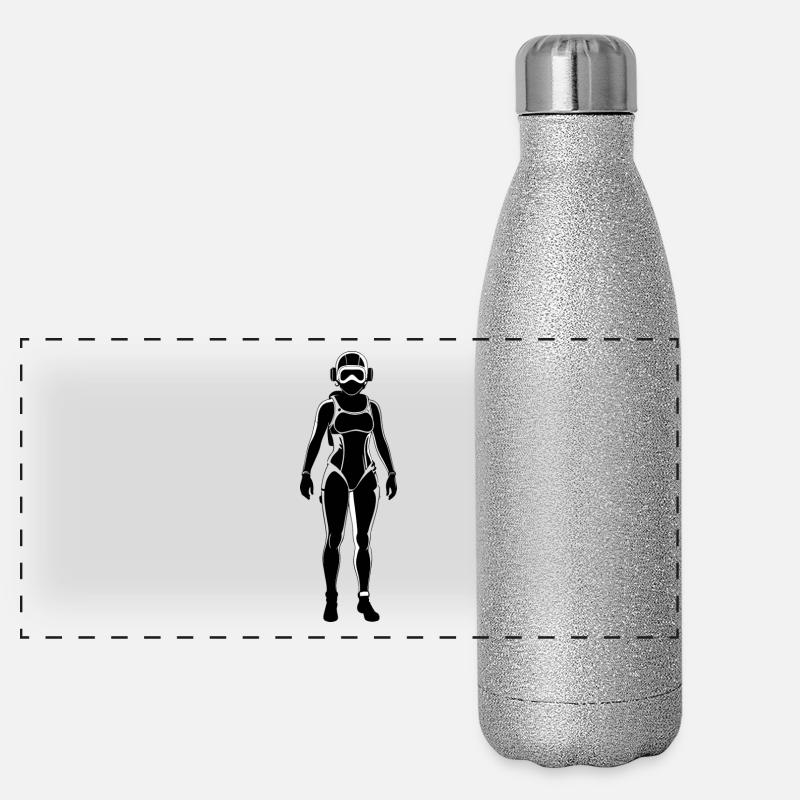 Diver - Hobby / Sport Sticker Panoramic Glitter Thermal Bottle 500 ml
